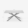 Mesa con patas cruzadas de diseño 160x90 cm de madera y metal Shaila Coste