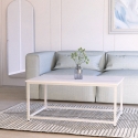 Mesa de centro moderna de 100x60x45 cm efecto mármol Corniola Venta