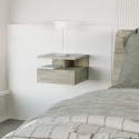 Juego de 2 mesitas de noche flotantes con cajón para dormitorio Alabastro Rebajas