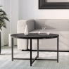 Mesa de centro redonda para el salón 80cm con tapa efecto mármol Granato Rebajas