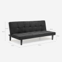 Giada Dark Sofá Cama Diseño En Tejido 2 Plazas para casa y oficina Características