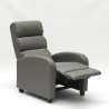 Sillón relax reclinable con reposapiés símil piel Alice 