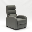 Sillón relax reclinable con reposapiés símil piel Alice 