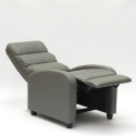 Sillón relax reclinable con reposapiés símil piel Alice 