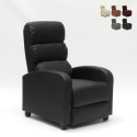 Sillón relax reclinable con reposapiés símil piel Alice 
