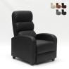 Sillón relax reclinable con reposapiés símil piel Alice 