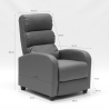 Sillón relax reclinable con reposapiés símil piel Alice 