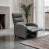 Sillón relax reclinable con reposapiés símil piel Alice 