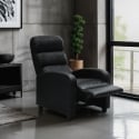 Sillón relax reclinable con reposapiés símil piel Alice 