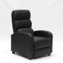Sillón relax reclinable con reposapiés símil piel Alice 