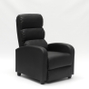 Sillón relax reclinable con reposapiés símil piel Alice 
