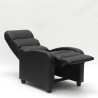 Sillón relax reclinable con reposapiés símil piel Alice 