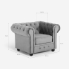 Sillón de salón de estilo clásico Chesterfield de terciopelo Coventry Coste