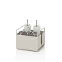 Organizador de metal blanco para mesa de cocina y baño Kyo Promoción