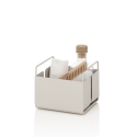 Organizador de metal blanco para mesa de cocina y baño Kyo Venta