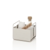 Organizador de metal blanco para mesa de cocina y baño Kyo Venta