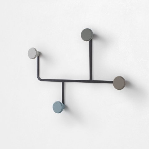 Perchero de pared moderno de metal con 4 ganchos Hook Promoción