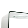 Mesa de centro de cristal curvado y diseño moderno Compass Oferta
