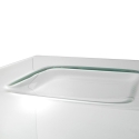 Mesa de centro de cristal curvado y diseño moderno Compass Rebajas