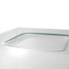 Mesa de centro de cristal curvado y diseño moderno Compass Rebajas