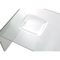 Mesa de centro de cristal curvado y diseño moderno Compass Venta