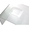 Mesa de centro de cristal curvado y diseño moderno Compass Venta