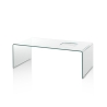 Mesa de centro de cristal curvado y diseño moderno Compass Promoción