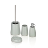Juego de accesorios para baño de 4 piezas de cerámica color gris mate Brooklyn Promoción