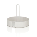 Bandeja redonda portautensilios de metal blanco Joko Rebajas