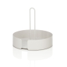 Bandeja redonda portautensilios de metal blanco Joko Rebajas