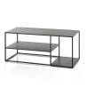 Mesa de centro de metal de diseño moderno 120x50 cm Angie Oferta