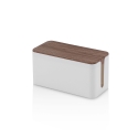 Caja organizadora de cables en ABS con tapa efecto madera Earl Stock