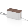 Caja organizadora de cables en ABS con tapa efecto madera Earl Descueto