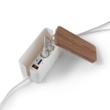 Caja organizadora de cables en ABS con tapa efecto madera Earl Venta