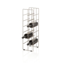 Botellero moderno de metal satinado para 12 botellas de vino Jin Oferta