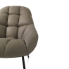 Silla poltrona de cuero sintético acolchada diseño moderno Carla Rebajas
