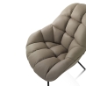 Silla poltrona de cuero sintético acolchada diseño moderno Carla Descueto