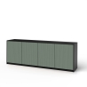 Aparador de cocina con 4 puertas acanaladas 238x50x83cm Budapest BF Modelo