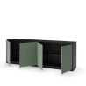 Aparador de cocina con 4 puertas acanaladas 238x50x83cm Budapest BF Características