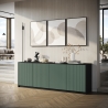 Aparador de cocina con 4 puertas acanaladas 238x50x83cm Budapest BF Venta