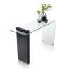 Consola moderna de entrada de madera y vidrio curvado 120x40x75cm Feng M Rebajas
