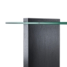 Consola moderna de entrada de madera y vidrio curvado 120x40x75cm Feng M Oferta