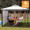 Cenador y Toldo para jardín, terraza, bar y restaurante pagoda Antigua uv 3'3x3'3 m