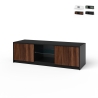 Mueble para TV moderno con frentes ranurados 150x50x45cm Budapest Promoción