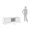 Mueble para TV moderno con frentes ranurados 150x50x45cm Budapest 