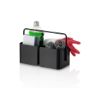 Contenedor organizador de metal con 3 compartimentos y asa Kogi M Descueto