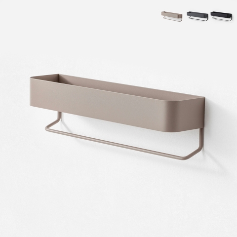 Estante de pared de metal mate con soporte Lara Promoción