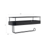 Estantería de metal con portarrollos de cocina Toon Stock