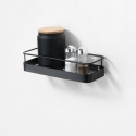 Estante de pared portaobjetos de metal negro mate Wenk Venta