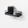 Estante de pared portaobjetos de metal negro mate Wenk Venta